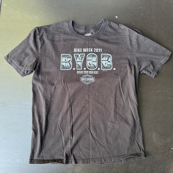 Harley-Davidson Dark Gray BYOB T-Shirt - Picture 1 of 7